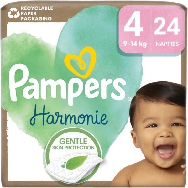 Pampers Harmonie Size 4 eldobható pelenkák 9-14 kg 24 db-Ár