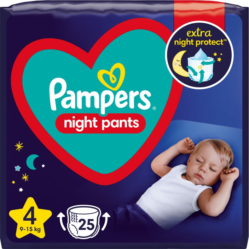 Pampers Night Pants Size 4 eldobható nadrágpelenkák éjszakára 9-15 kg 25 db-Ár