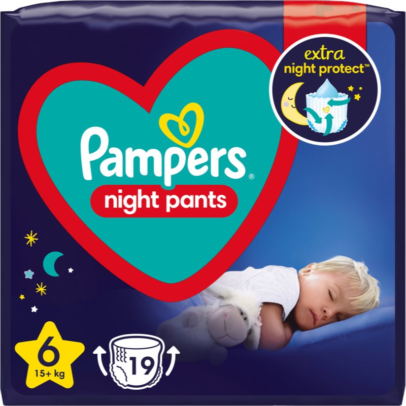 Pampers Night Pants Size 6 eldobható nadrágpelenkák éjszakára 15+ kg 19 db-Ár