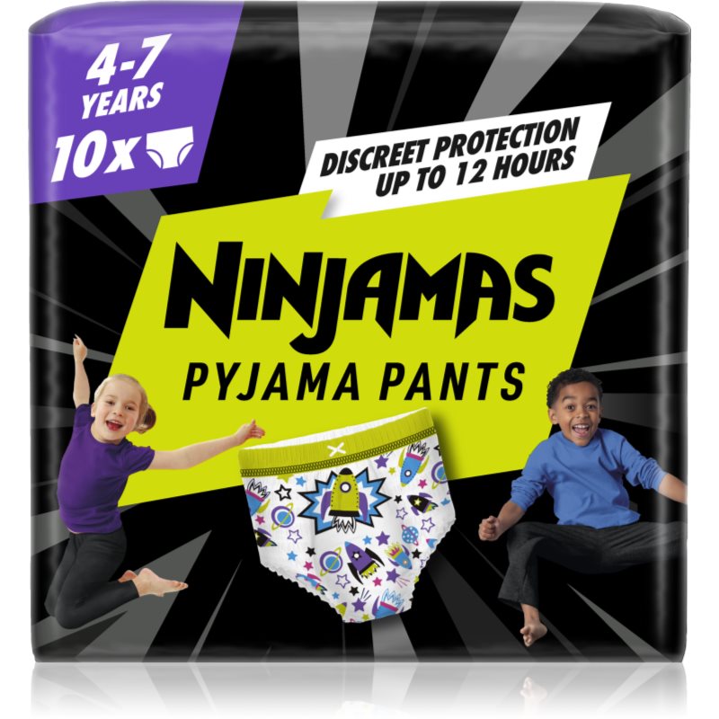 Pampers Ninjamas Pyjama Pants pizsama nadrágpelenkák 17-30 kg Spaceships 10 db-Ár