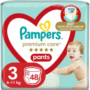 Pampers Premium Care Pants Size 3 nadrágpelenkák 6-11kg 48 db-Ár