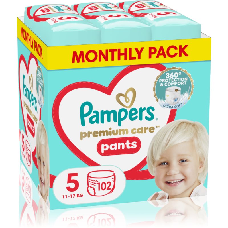 Pampers Premium Care Pants Size 5 eldobható nadrágpelenkák 12-17 kg 102 db-ár