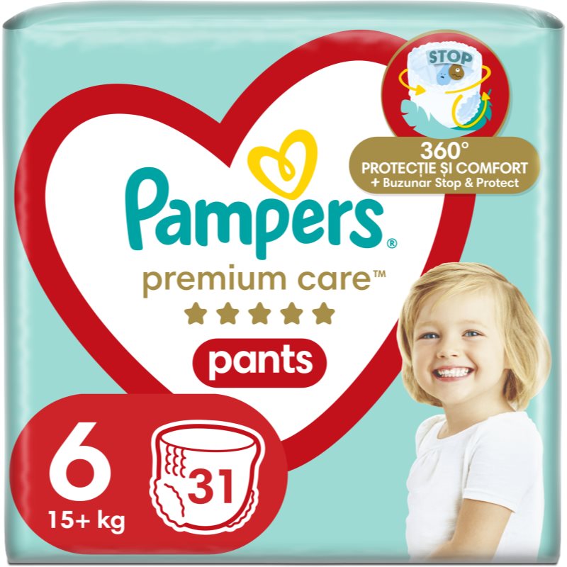 Pampers Premium Care Pants Size 6 eldobható nadrágpelenkák 15+ kg 31 db-Ár