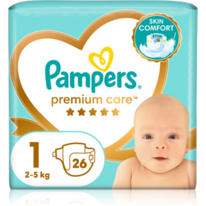 Pampers Premium Care Size 1 eldobható pelenkák 2-5 kg 26 db-Ár