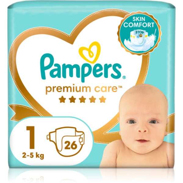 Pampers Premium Care Size 1 eldobható pelenkák 2-5 kg 26 db-Ár