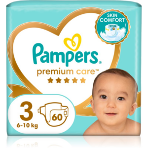 Pampers Premium Care Size 3 eldobható pelenkák 6-10 kg 60 db-Ár