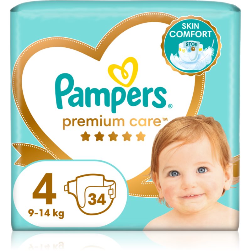 Pampers Premium Care Size 4 eldobható pelenkák 9-14 kg 34 db-Ár
