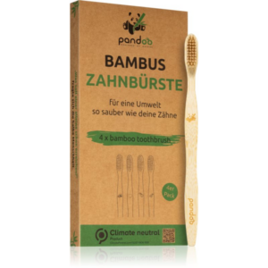 Pandoo Bamboo Toothbrush bambuszos fogkefe Medium Soft 4 db-Ár