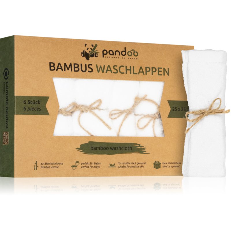Pandoo Bamboo Washcloth fürdő pamacs 25 x 25 cm 6 db-Ár