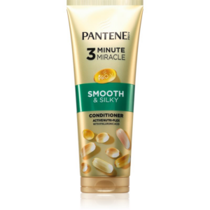 Pantene 3 Minute Miracle Smooth&Silky mélyen tápláló három perces kondicionáló a károsult hajra 220 ml