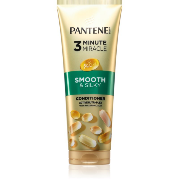 Pantene 3 Minute Miracle Smooth&Silky mélyen tápláló három perces kondicionáló a károsult hajra 220 ml