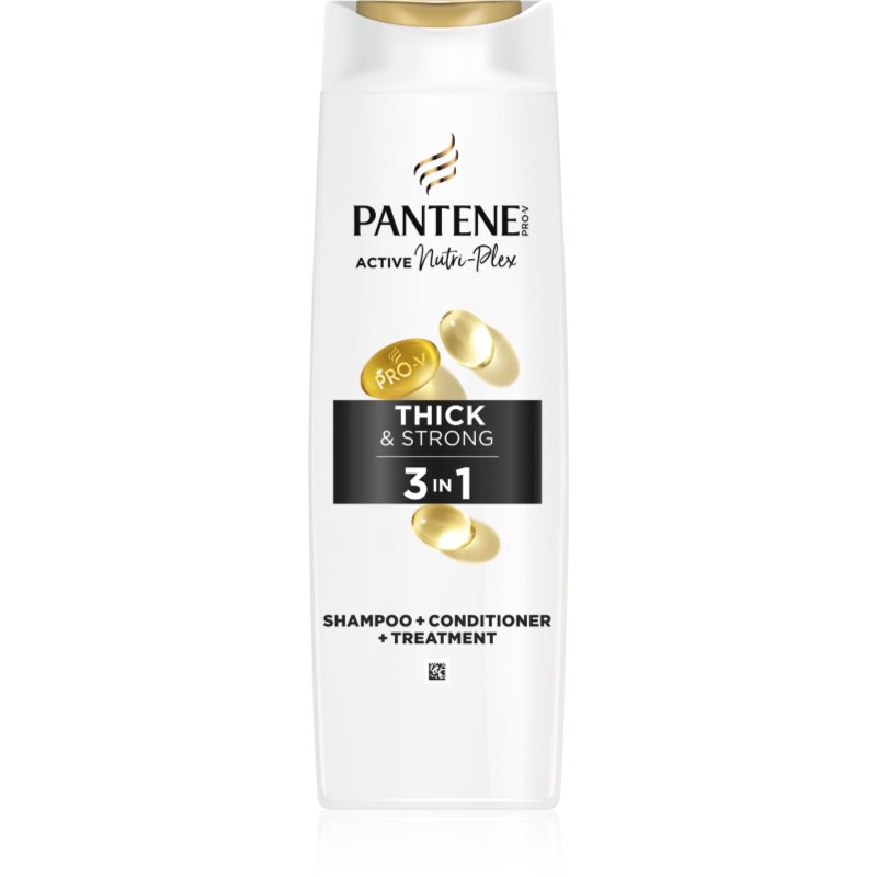 Pantene Pro-V Active Nutri Plex Thick&Strong sampon a gyenge és sérült hajra 3 az 1-ben 325 ml
