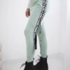 Pants/suit with dark mint selfie lettering