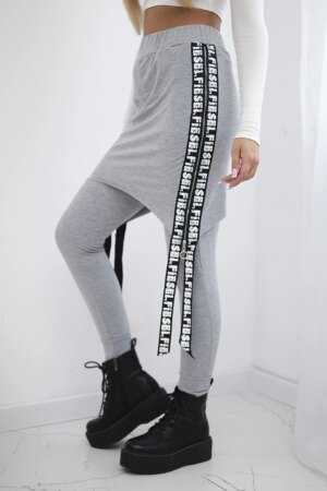 Pants/suit with gray selfie inscription