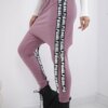 Pants/suit with selfie lettering dark pink