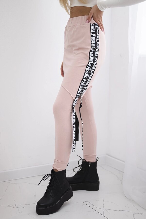Pants/suit with selfie lettering dark powder pink