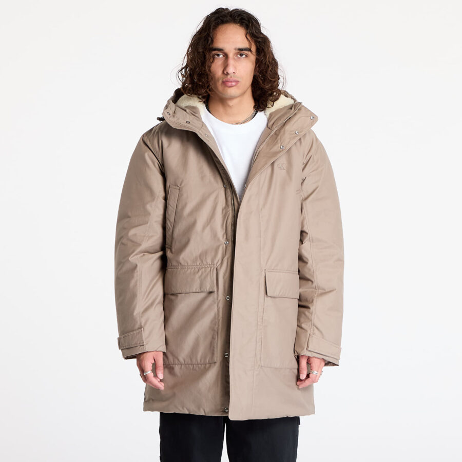 Parka Calvin Klein Jeans Warm Cotton Nylon Parka Gray S-alacsony-ár