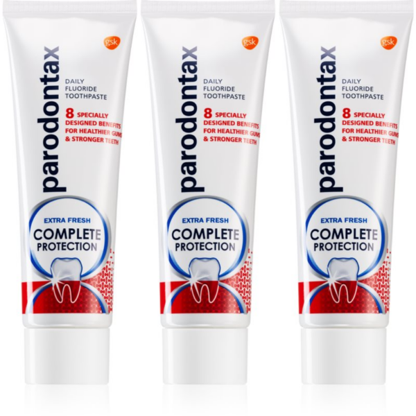 Parodontax Complete Protection Extra Fresh fluoridos fogkrém az egészséges fogakért és ínyért 3x75 ml-Ár