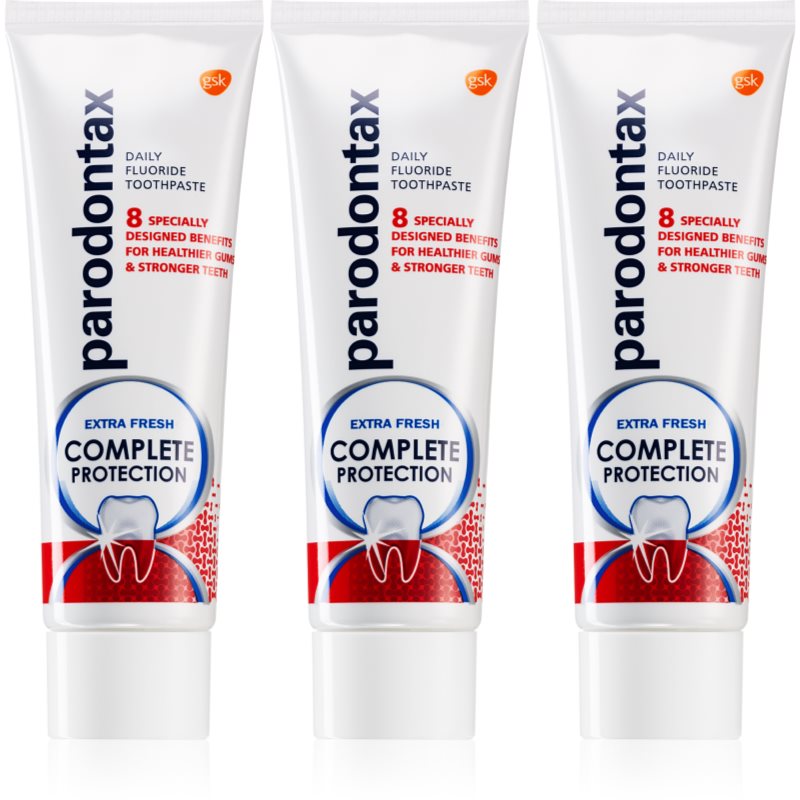 Parodontax Complete Protection Extra Fresh fluoridos fogkrém az egészséges fogakért és ínyért 3x75 ml-Ár