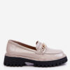 Patent leather platform loafers Light grey Ronin