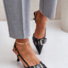 Patent leather pumps with buckle black Zeisia