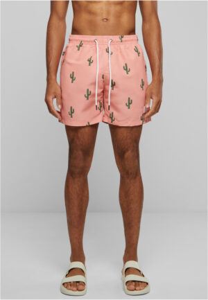 Pattern of swimming shorts cactus aop