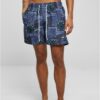 Patterned swimsuit shorts with navy scarf aop