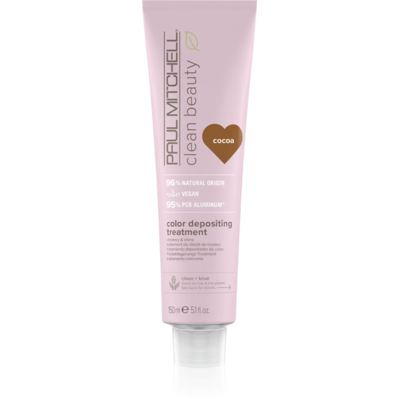 Paul Mitchell Clean Beauty Color Depositing Treatment tápláló maszk festett hajra árnyalat Cocoa 150 ml
