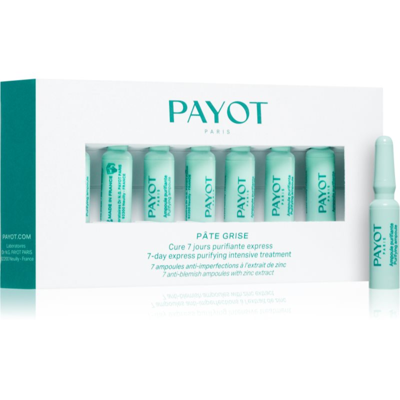 Payot Pâte Grise Cure 7 Jours Purifiante Express 7 napos intenzív ápolás a pattanások tüneteinek enyhítésére 7x1