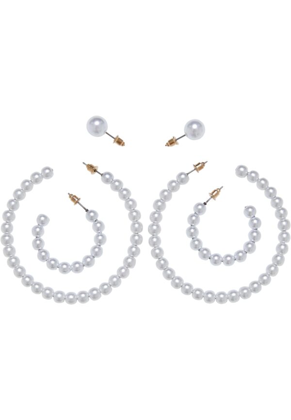 Pearl hoop earrings 3-pack