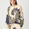 Pepe Jeans Adele Green-Beige Ladies Batik Sweatshirt - Ladies