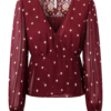 Pepe Jeans Blúz 'Graciella'  világos bézs / sötétvörös / fehér-Ár