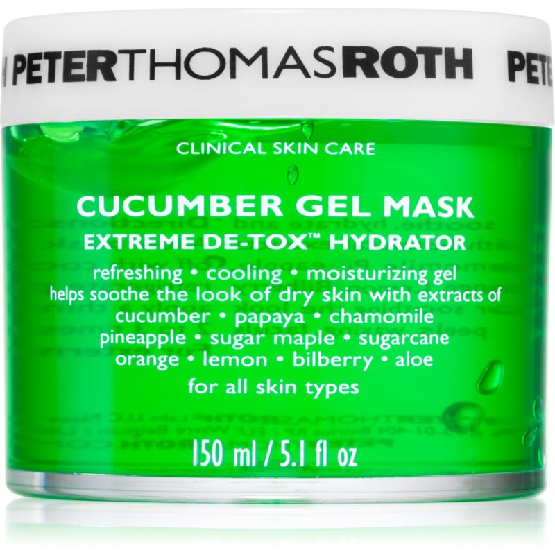 Peter Thomas Roth Cucumber De-Tox Gel Mask hidratáló gél maszk az arcra és a szem környékére 150 ml-Ár