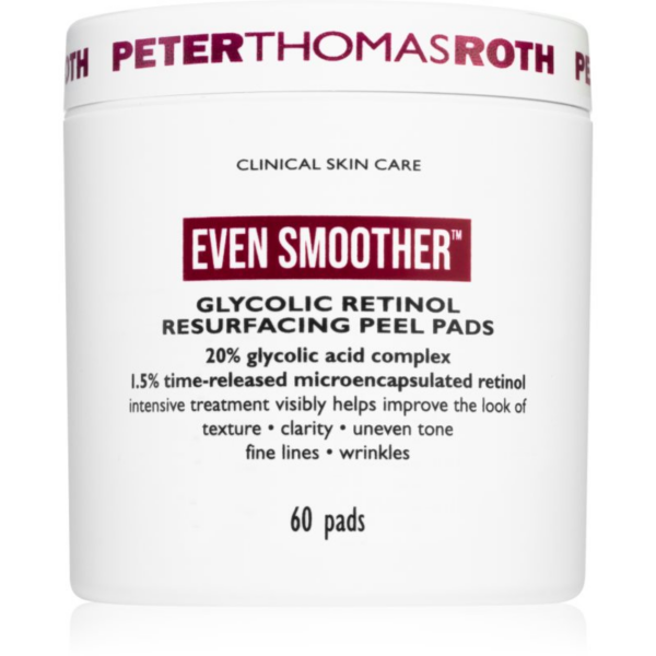 Peter Thomas Roth EVEN SMOOTHER™ Glycolic Retinol Resurfacing Peel Pads arctisztító peeling párnácskát éjszakára 1 kapsz.-Ár