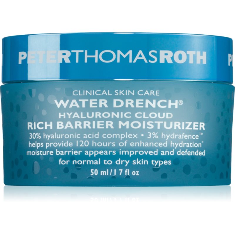 Peter Thomas Roth Water Drench Hyaluronic Cloud Rich Barrier Moisturizer gazdag hidratáló krém a bőrréteg megújítására 50 ml-Ár