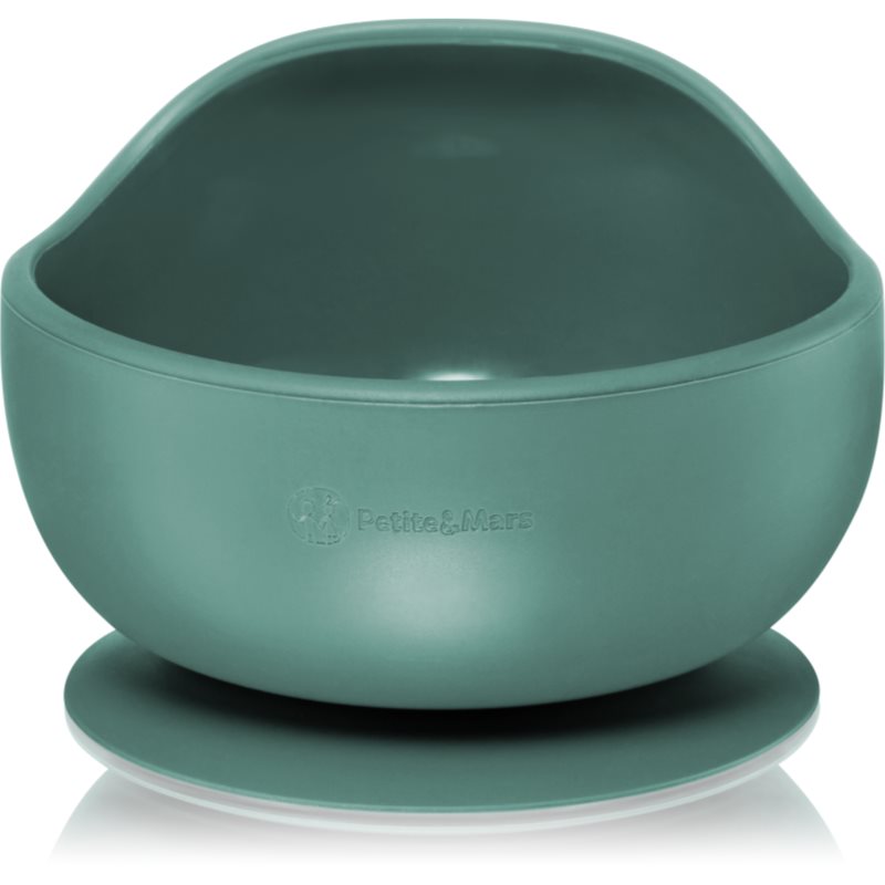 Petite&Mars Take&Match Silicone Bowl tálka tapadókoronggal Misty Green 6 m+ 360 ml-Ár
