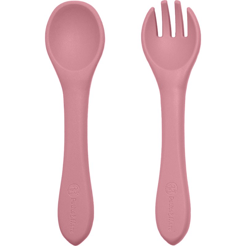 Petite&Mars Take&Match Silicone Cutlery étkészlet Dusty Rose 6 m+ 2 db-Ár