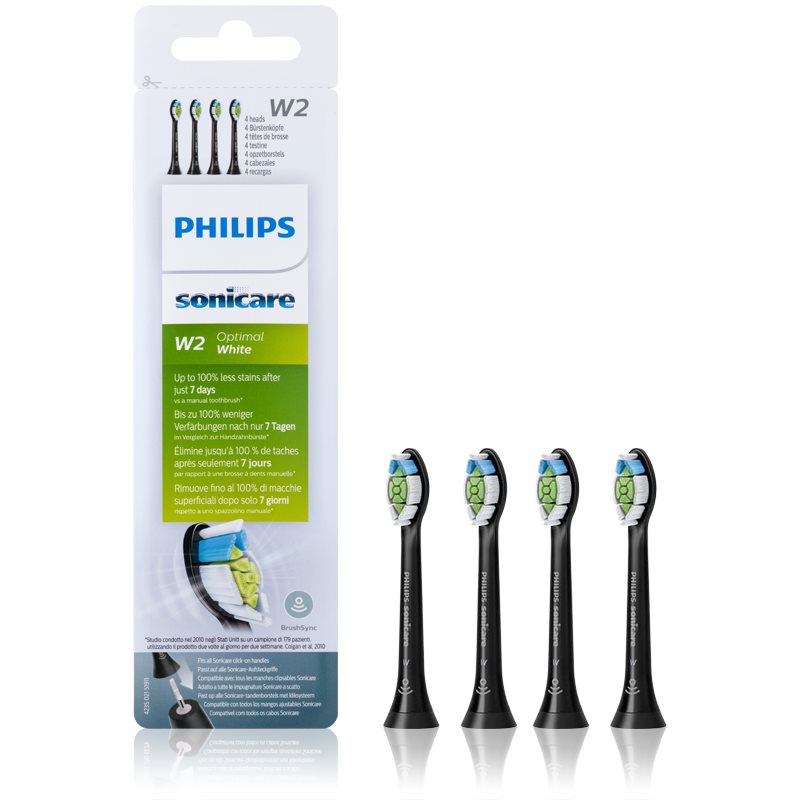 Philips Sonicare Optimal White Standard HX6064/11 csere fejek a fogkeféhez Black 4 db-Ár