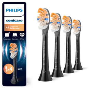 Philips Sonicare Premium All-in-One HX9094/88 csere fejek a fogkeféhez Black 4 db