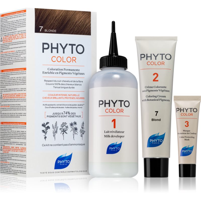 Phyto Color hajfesték ammónia nélkül árnyalat 7 Blonde 1 db-Eredeti