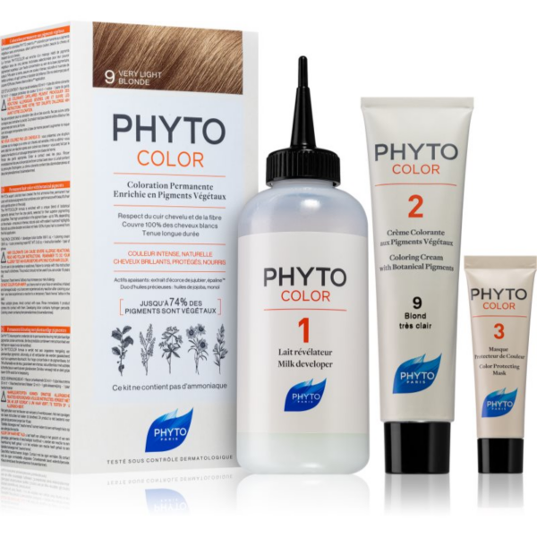 Phyto Color hajfesték ammónia nélkül árnyalat 9 Very Light Blonde 1 db-Eredeti