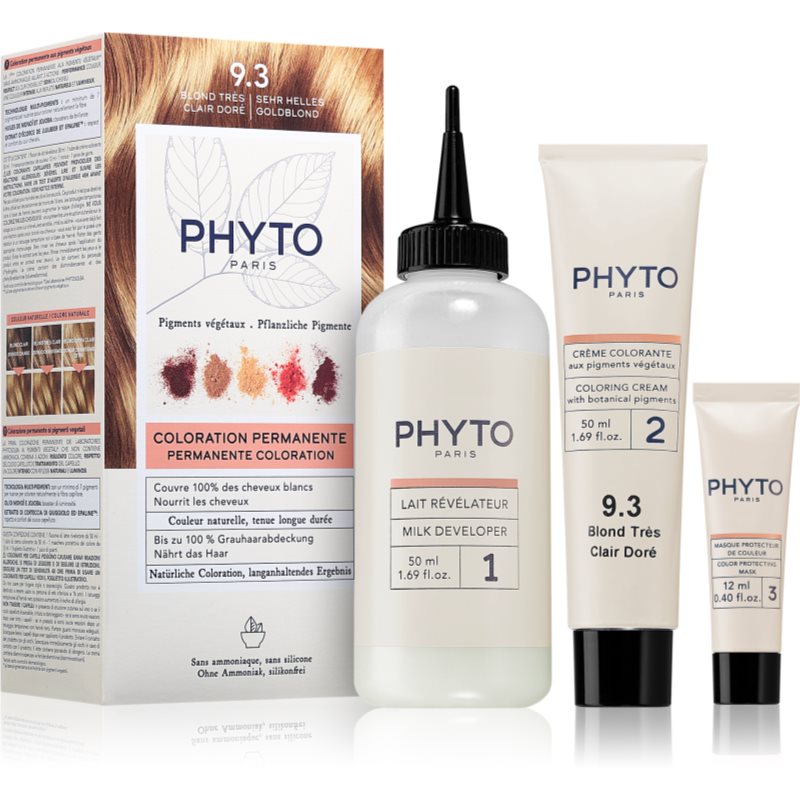 Phyto Color hajfesték növényi kivonattal árnyalat 9.3 Very Light Golden Blonde 3 db-Ár