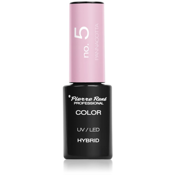 Pierre René Nails Hybrid gél körömlakk UV / LED-es lámpákhoz árnyalat No. 5 Pannacotta 6 ml-Eredeti