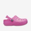Pink Girls' Slippers Crocs - Girls