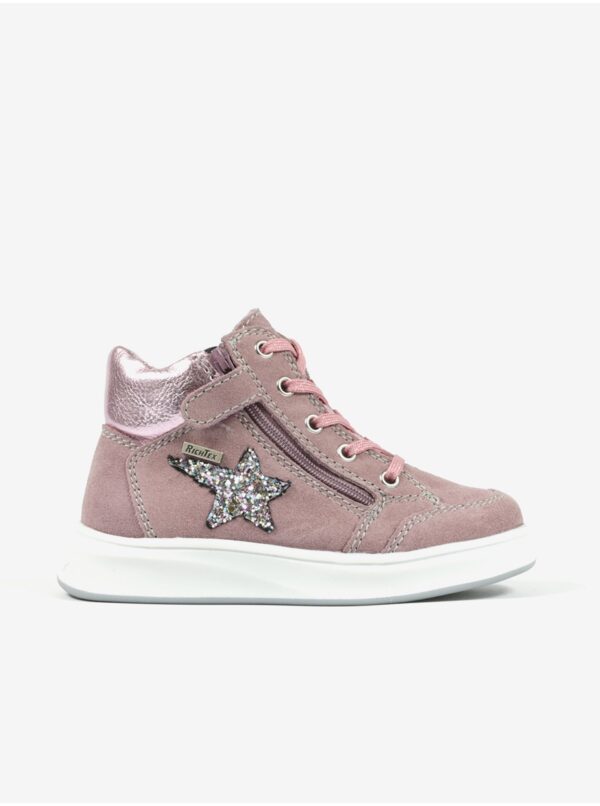 Pink Girly Ankle Suede Sneakers Richter - Girls