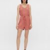 Pink Short Jumpsuit with Ties Pieces Neora - Women