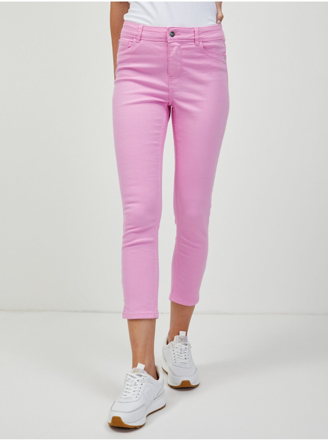 Pink Shortened Slim Fit Jeans ORSAY - Női