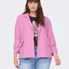 Pink Women's Jacket with Three-Quarter Sleeves ONLY CARMAKOMA Carolina D - Ladies
