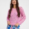 Pink Womens Patterned Sweater JDY Judith - Women