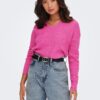 Pink Womens Rib Sweater ONLY Camilla - Women
